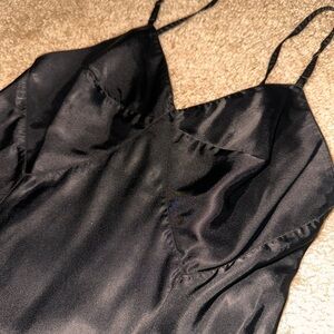 Vintage Barbizon Black Slip Dress Nightgown Nylon Nightie Size 9 Little Miss